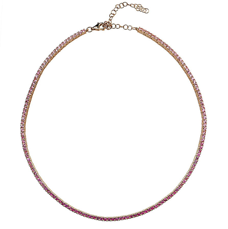 Ombré Sapphire Tennis Necklace
