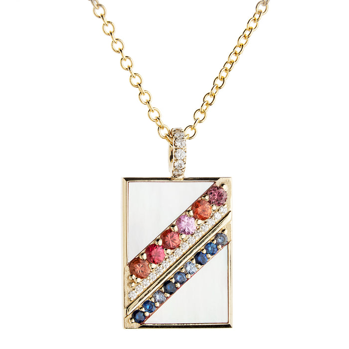 Diamond & Sapphire Connected Necklace