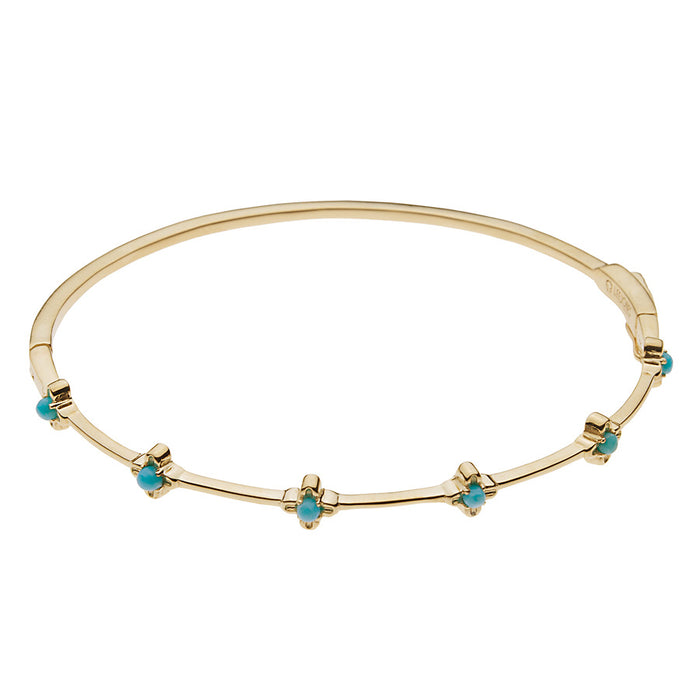 Turquoise Bloom Bangle Bracelet