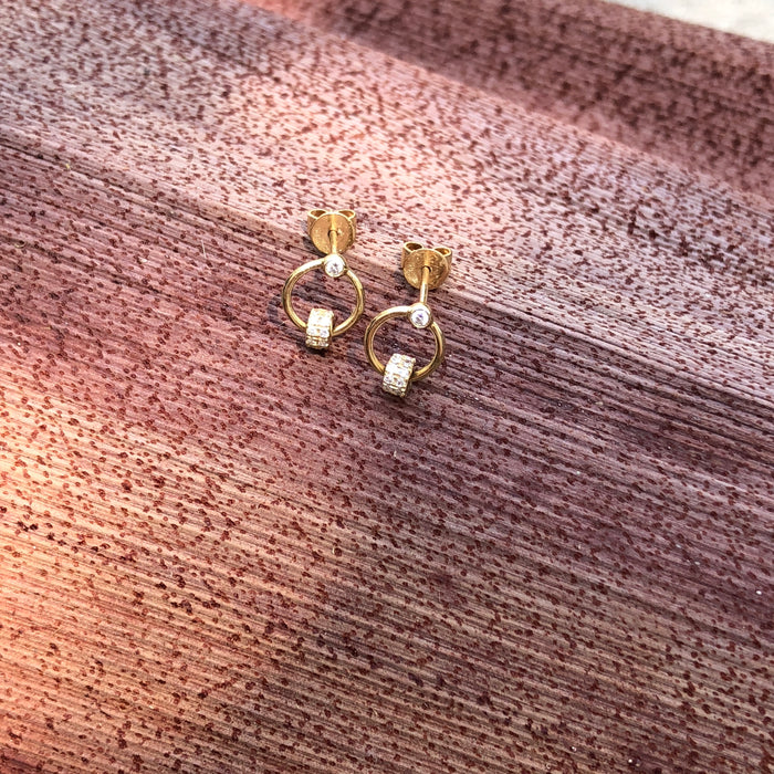 Diamond Fairy Dust Small Stud Earrings