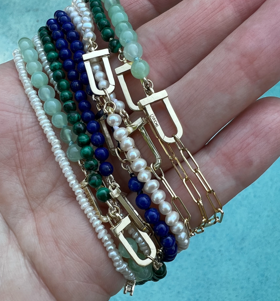 Diamond + Gemstone Bead Bracelets – Lee Ann Jones, LLC