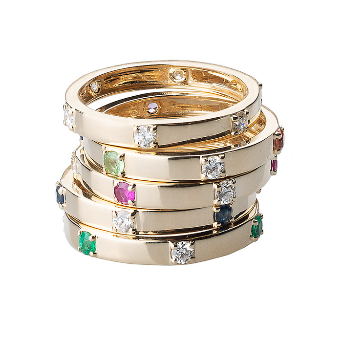 Diamond & Emerald Ribbon Ring