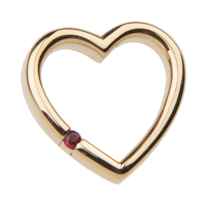 Small Gold Floating Eternity Heart Charm