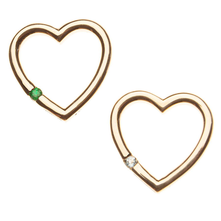Small Gold Floating Eternity Heart Charm