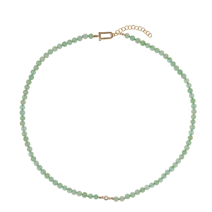 Diamond + Gemstone Bead Necklaces