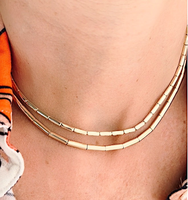 Gold Baby Bar Necklace
