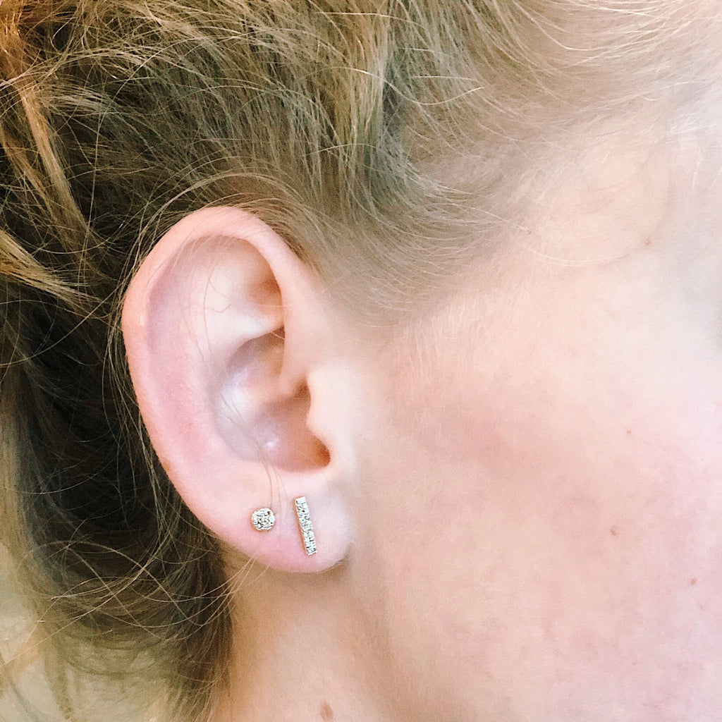 Diamond Dot Stud Earrings
