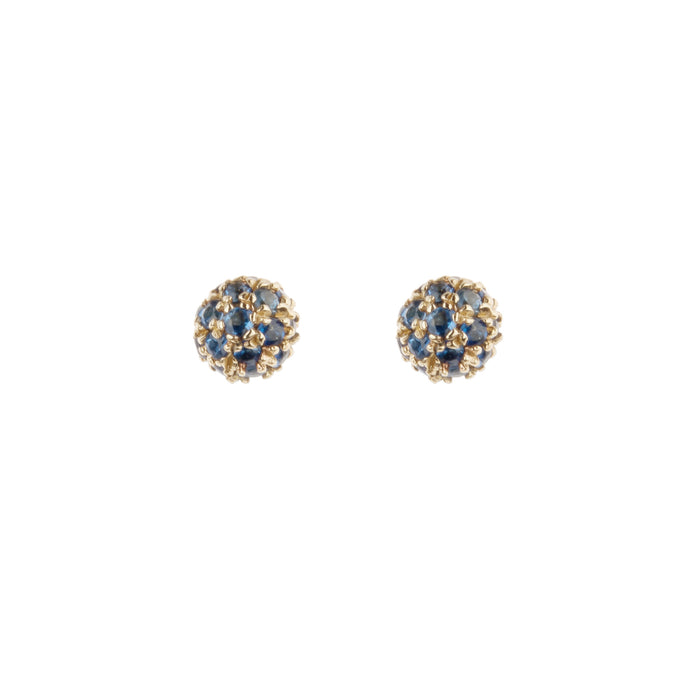 Blue Sapphire Tiny BonBon Stud Earrings