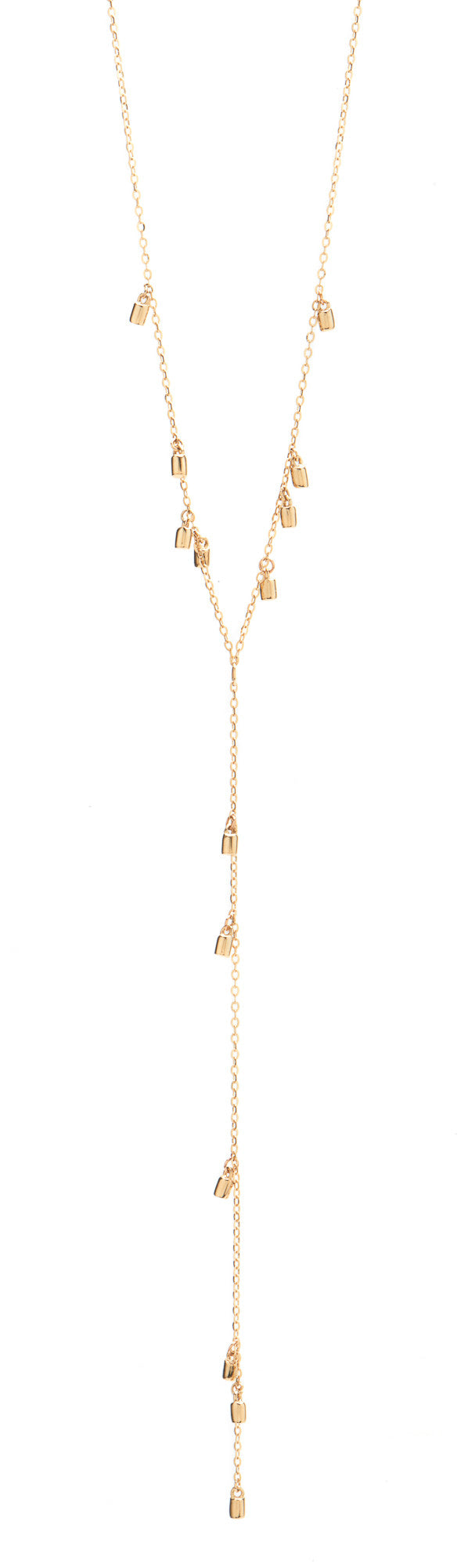 Gold Fairy Dust Lariat Necklace