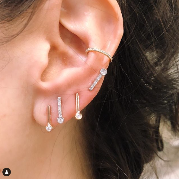 Stones Stud Earring