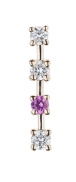Diamond & Pink Sapphire Sparkling Sugar Stud Earring