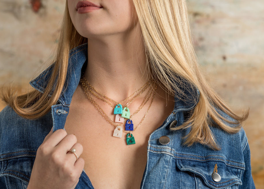 Padlock necklace best sale